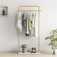 Tieou Gold Clothes Rack With Shelf