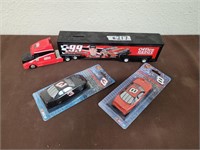Nascar truck and cars