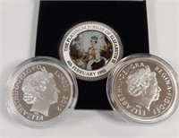 Lot of 3 Queen Elizabeth Medallions