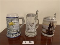 (3) Eagle Mugs
