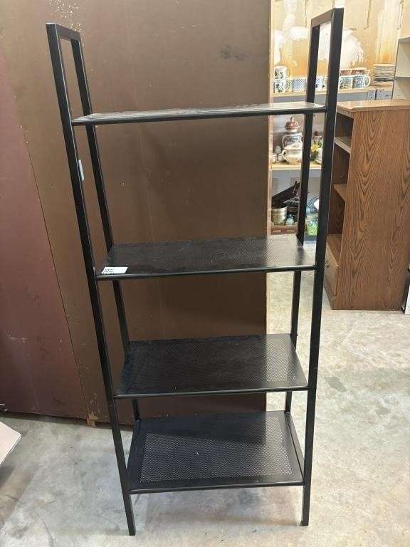 Graduated Black Metal Shelf