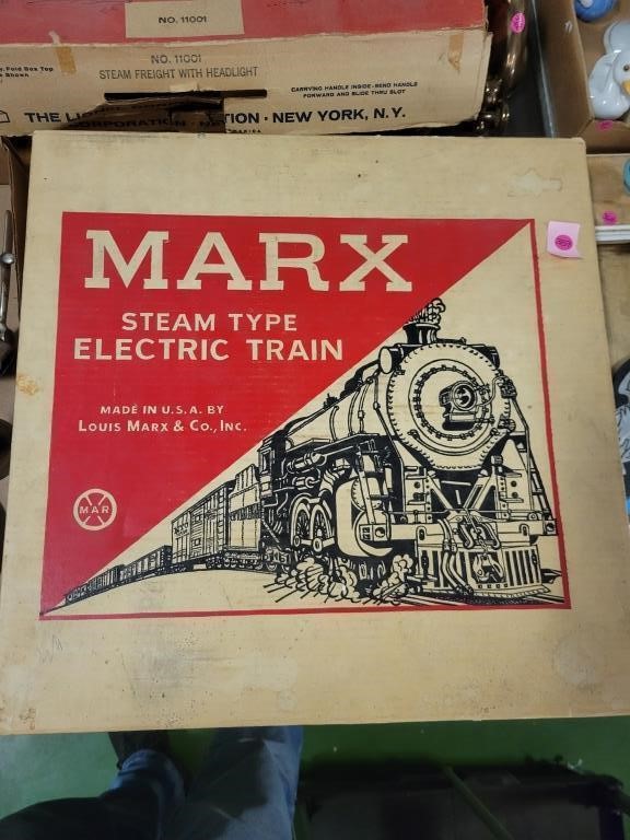 Marx Steam Type Electric Train Box & Pieces