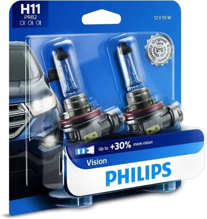 (N) PHILIPS H11 Vision Upgrade Headlight Bulb with