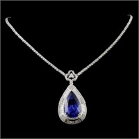 11.38ct Tanzanite & 5.09ct Diamond in 18K Gold