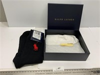 Big Pony Ralph Lauren Polo Black Dress Socks New