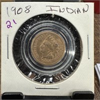 1908 INDIAN HEAD PENNY CENT