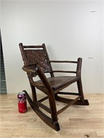 Small vintage wooden rocking chair