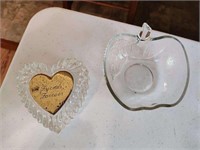 Vintage Heart & Apple Dishes