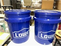 2-FIVE GALLON LOWES BUCKETS