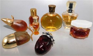 347/72 Lot of 8 Vintage Mini Perfum Bottles - Lanc