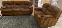 11 - RECLINING SOFA & LOVESEAT SET