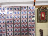 Pabst Andeker Beer Sign & Unrolled PBR Cans