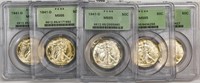 50C 1941-D PCGS MS65 LOT OF 8.