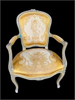 FRENCH ANTIQUE OPEN ARM CHAIR
