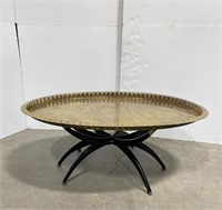 Moroccan Oval Brass Coffee Table
