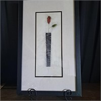 Framed Rose Bud artwork