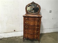 Tall Antique Dresser w/ Mirror