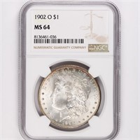 1902-O Morgan Dollar NGC MS64