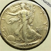 1947 D Walking Liberty 50c