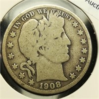 1908 O Barber Half 50c