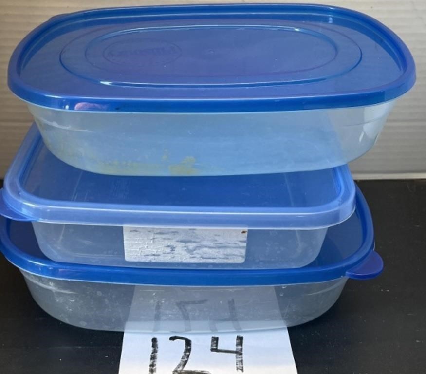 (3) reusable food containers