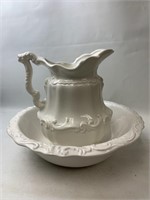 Wash Basin With Pitcher 15.25"x4.25" Tall