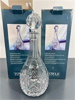 2 Towle Copeland Crystal Wine Decanter