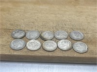 TEN Dimes from the 1960’s Various