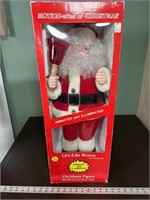 Life like animated Christmas Santa Claus figure