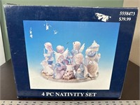 Four piece nativity set