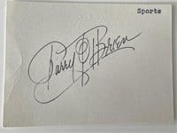 Olympic athlete Parry O'Brien autograph note