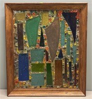 Mosaic Art Glass Plaque Mid-Century Modern MCM
