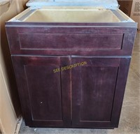 28" Brown Vanity-NO TOP