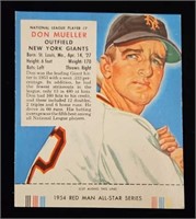 1954 #7N Don Mueller Red Man Tobacco Card