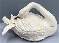 Ceramic Swan Soup Tureen
