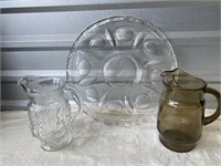 16-3/4'' Platter and Pitchers