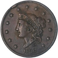 1836 XF-AU Coronet Head Large Copper Cent