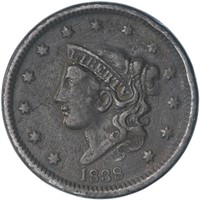 1838 Coronet Head Copper Large Cent