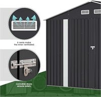 8x10 Ft Large Storage Shed, Metal Outdoor Shed