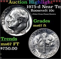 ***Auction Highlight*** 1975-d Roosevelt Dime Near