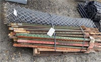 Metal 6' t-posts-40 pcs & roll of chain link 6'