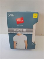 5 mens hanes size Large classic fit t shirts