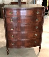 Mahogany chest of drawers --48" tall