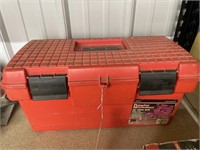 Plastic Tool Box w/Tools 19"L x 9"W x 9"H