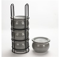 temp-tations Set Of 4 Soup Mugs With Lids, Woodlan