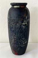 Artisan Raku Pottery Vase w/ Dragonfly
Small