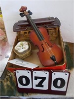 3 Music Boxes, Violin, Cablecar, Enamal Box