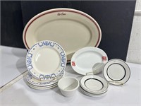 11 Pc Ironstone Plates & Platters K13C