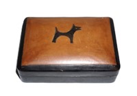 unique Italian leather trinket box