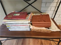 Shelf lot of books and more